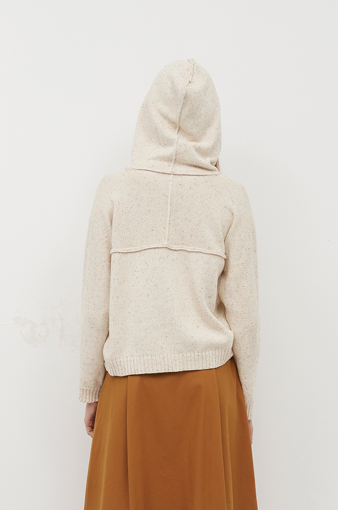 Худі бавовна айворі твід в'язане (СВ 67)